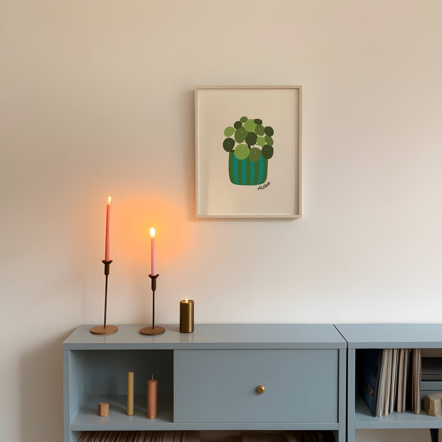 Pilea Peperomioides Print Poster