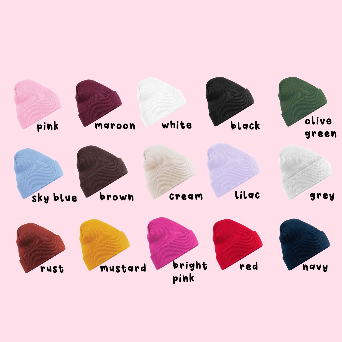 Bye, love you Embroidered Knitted Hat Beanie