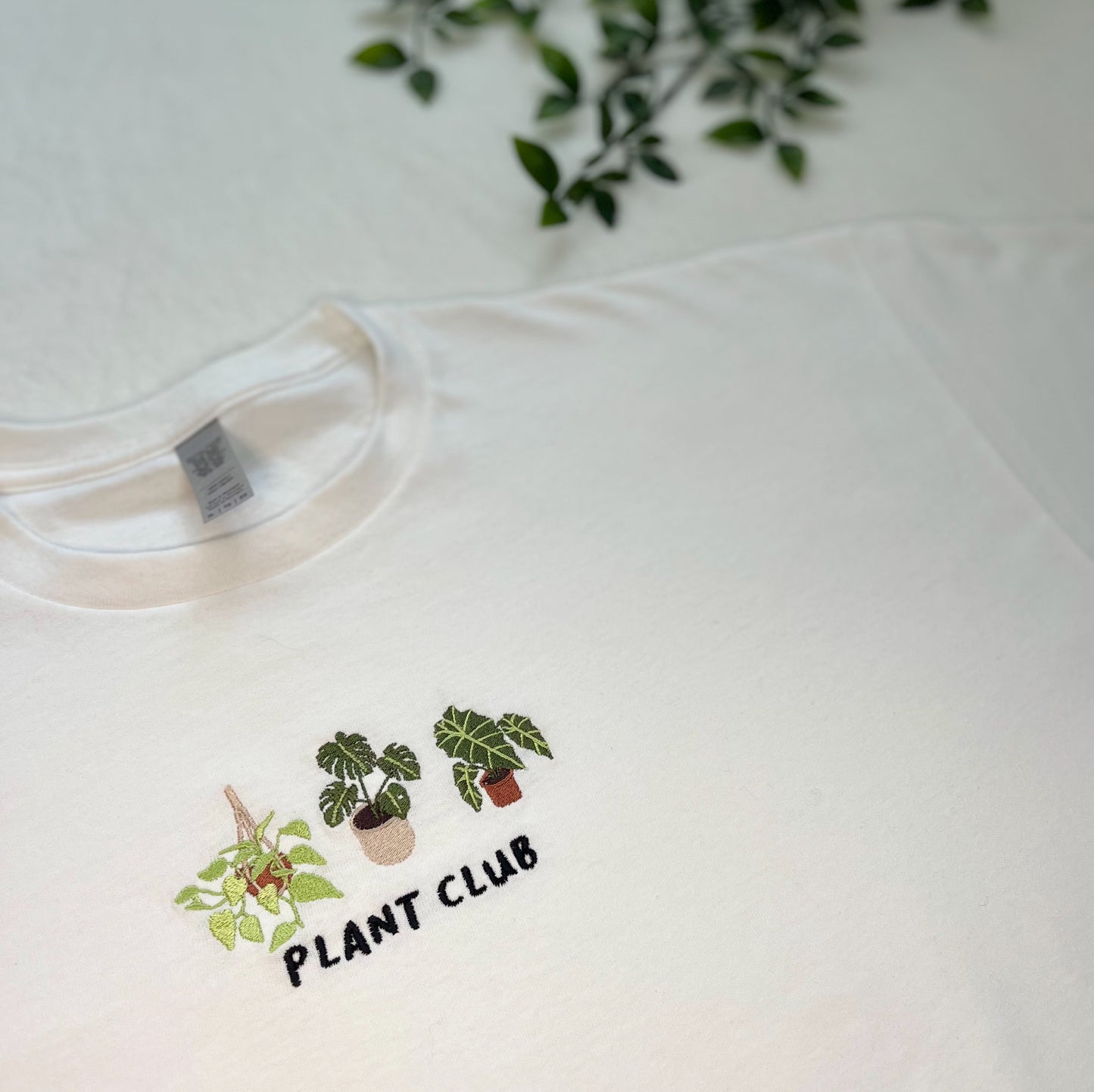 Plant Club Embroidered T-shirt