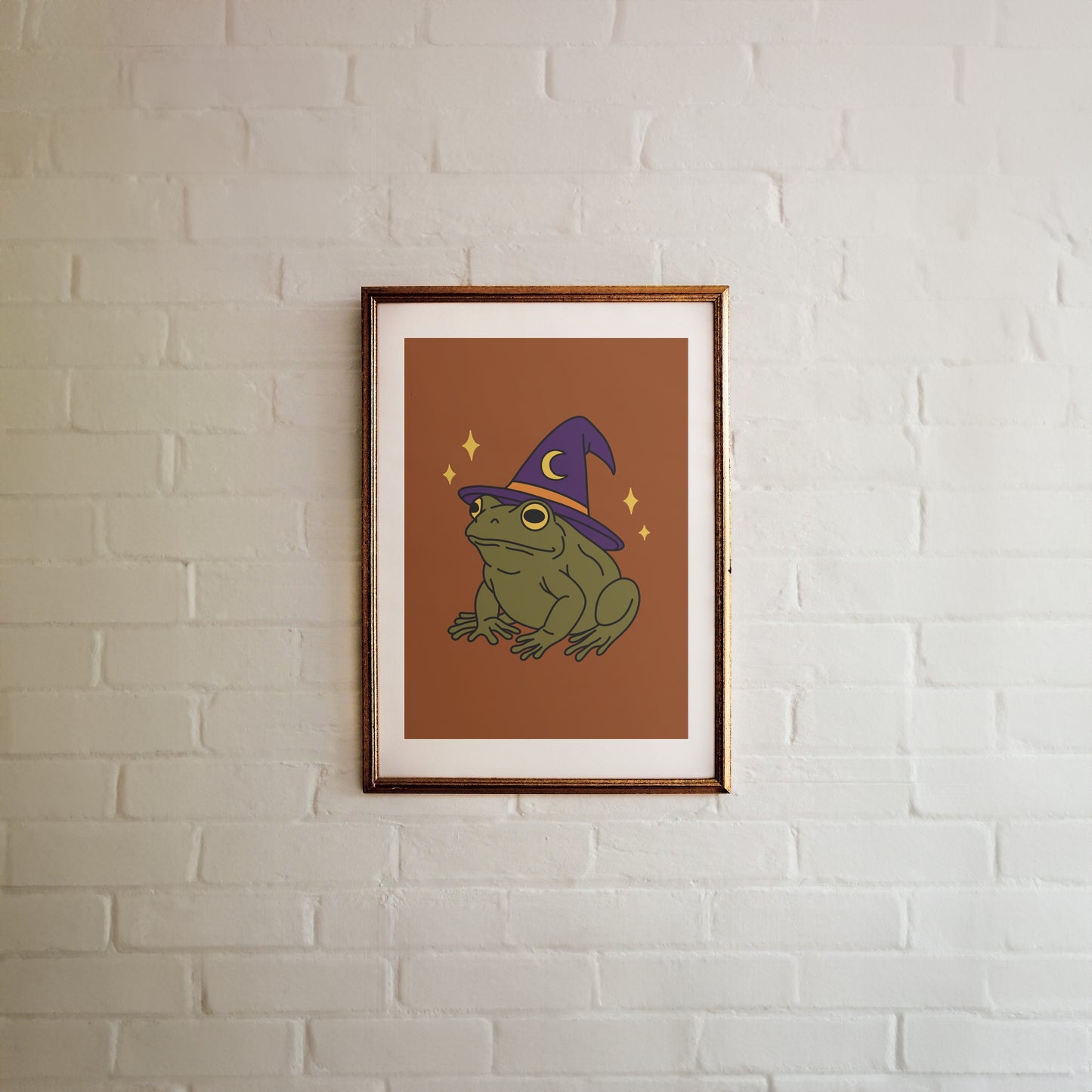 Witch Toad Halloween Print Poster