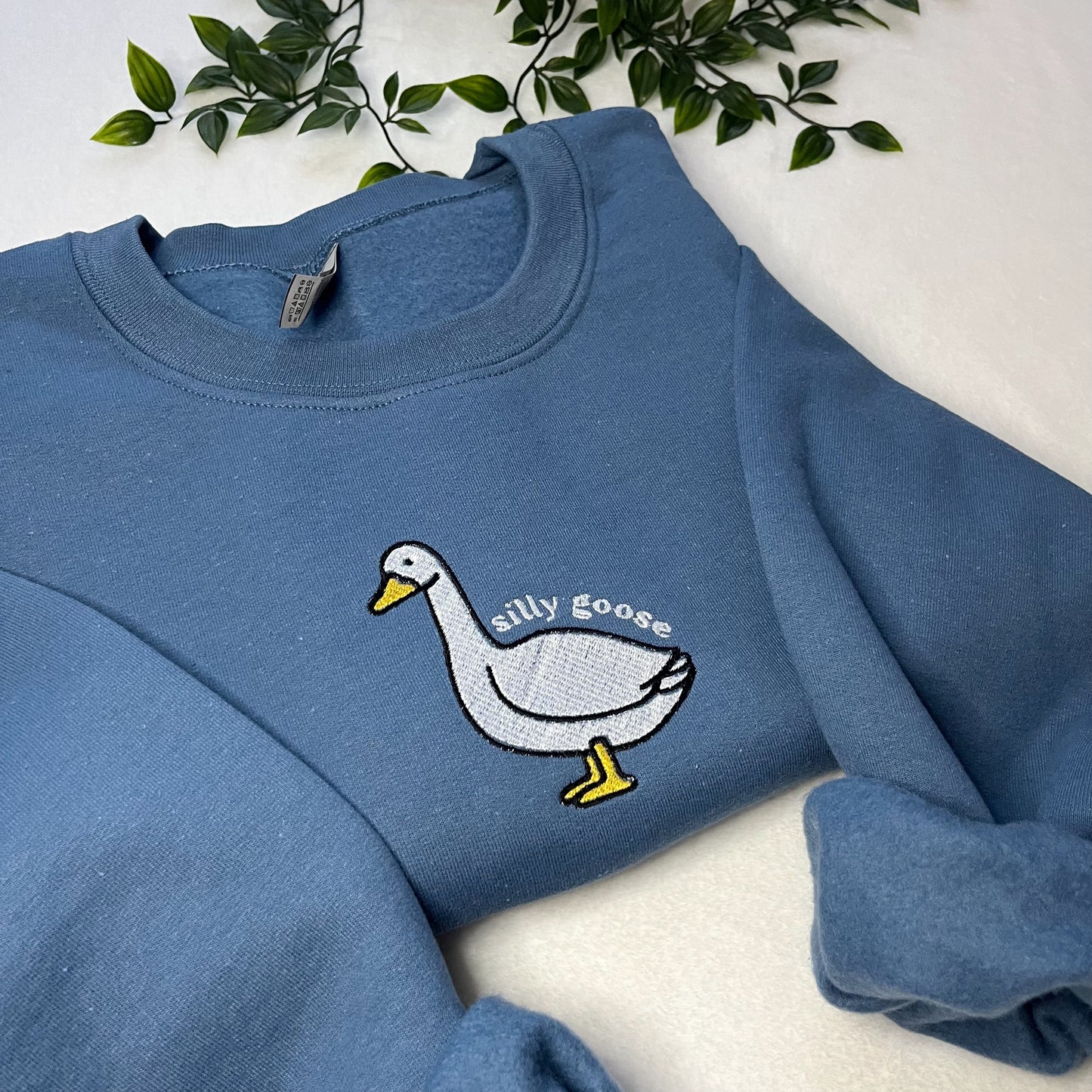 Silly Goose Embroidered Sweatshirt