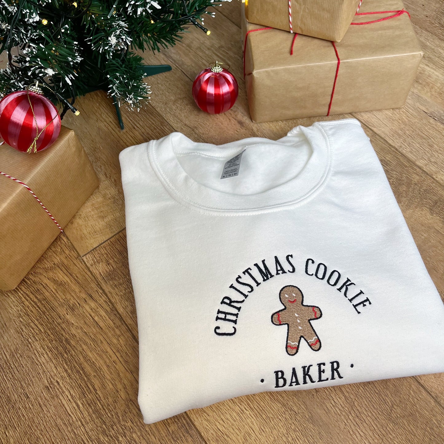 Christmas Cookie BAKER ONLY-ADULT Embroidered Christmas Jumper