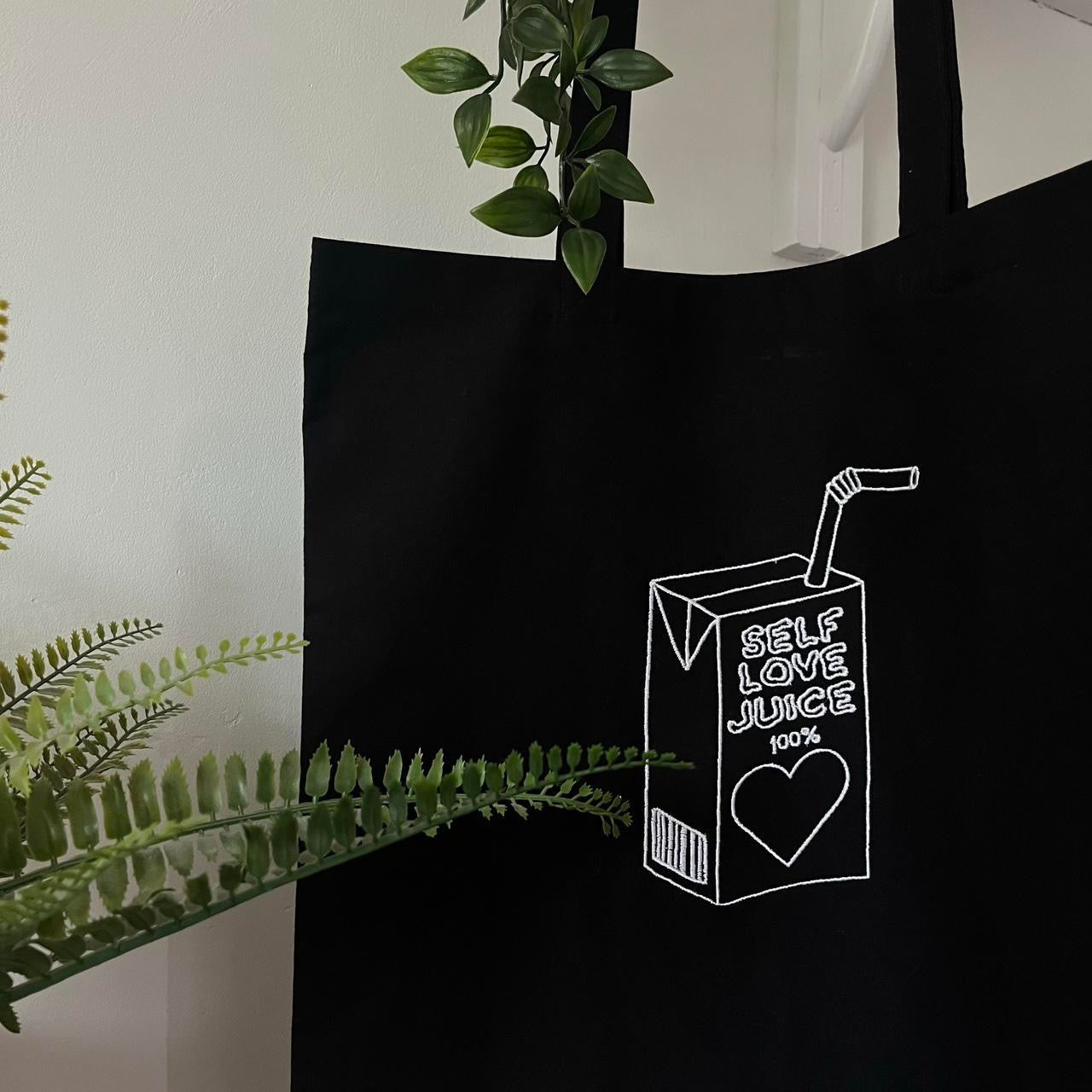 Self Love Juice Embroidered Tote Bag