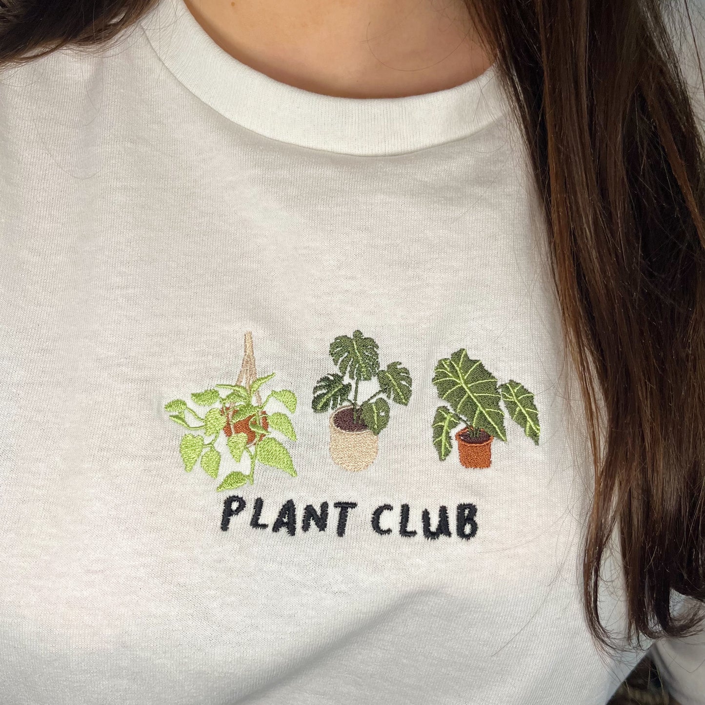 Plant Club Embroidered T-shirt