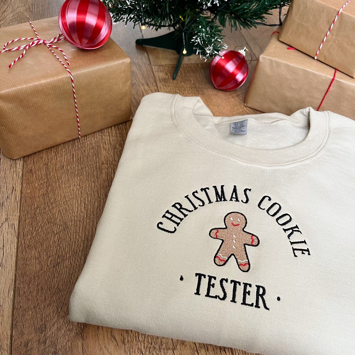 Christmas Cookie TESTER ONLY-ADULT Embroidered Christmas Jumper