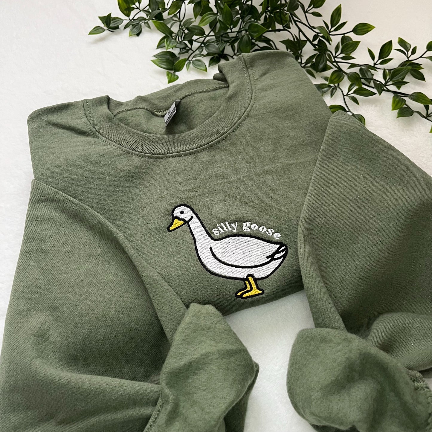 Silly Goose Embroidered Sweatshirt