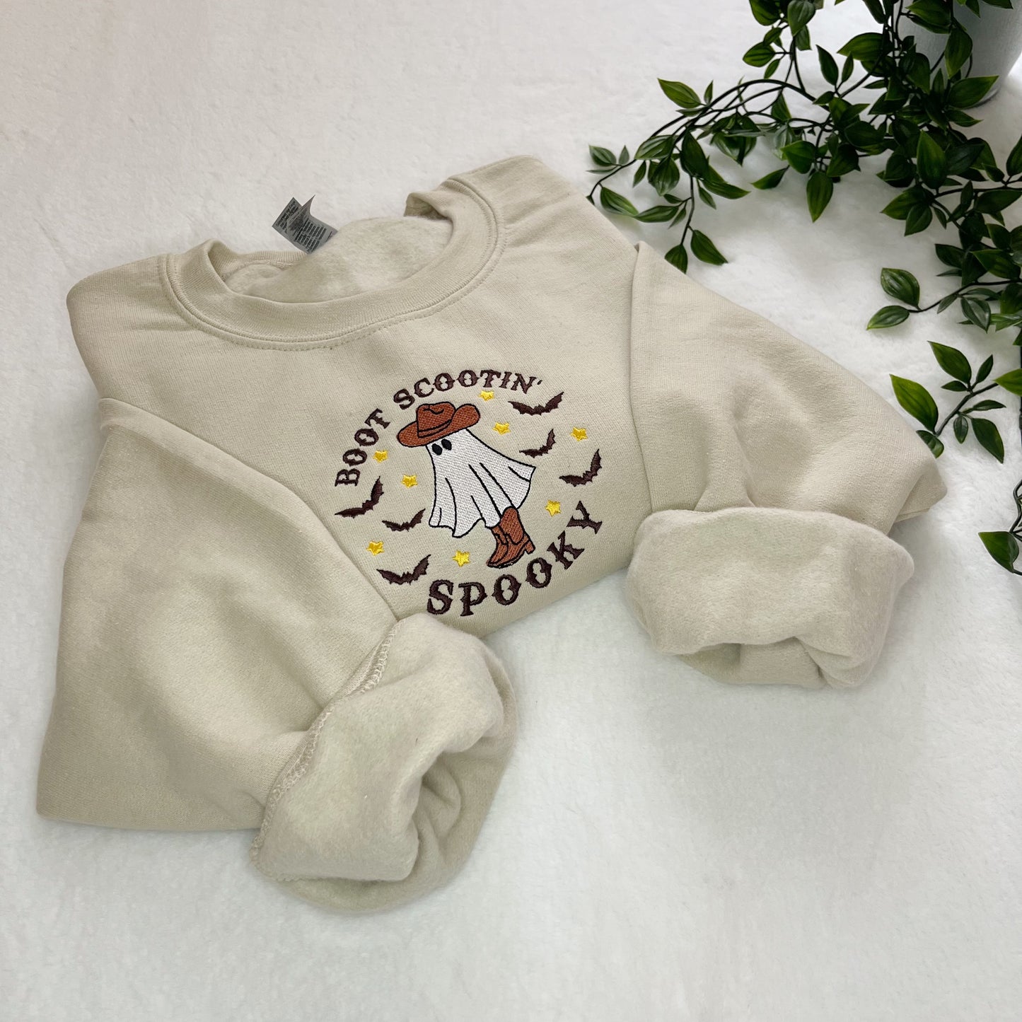 Cowboy Ghost Halloween Embroidered Sweatshirt