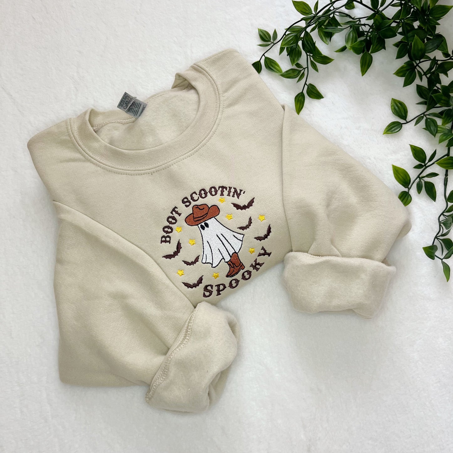 Cowboy Ghost Halloween Embroidered Sweatshirt