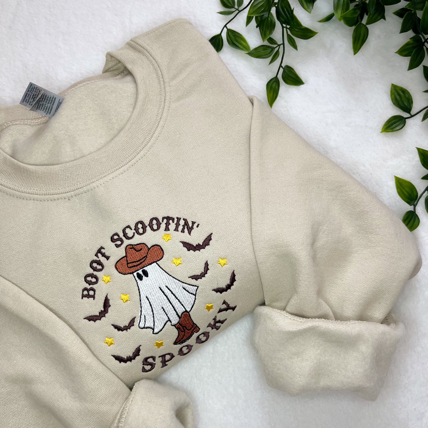 Cowboy Ghost Halloween Embroidered Sweatshirt