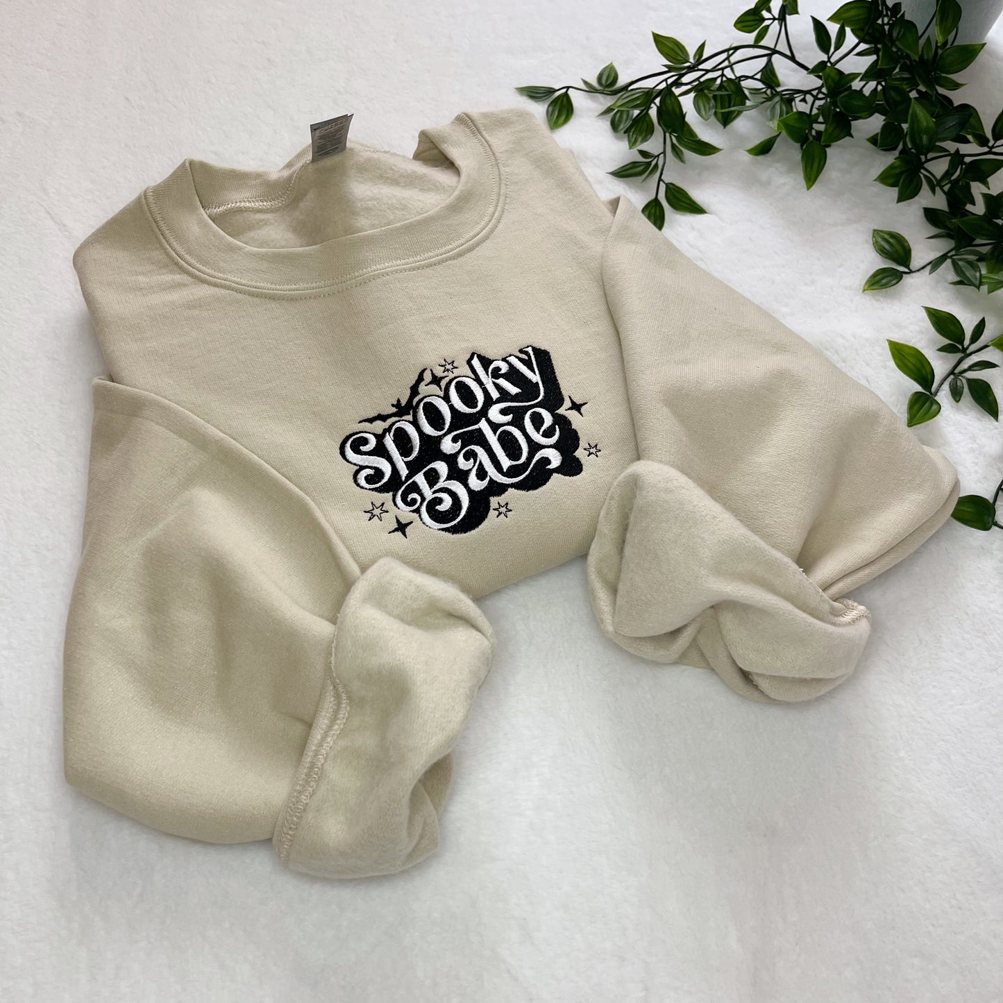 Spooky Babe Halloween Embroidered Sweatshirt