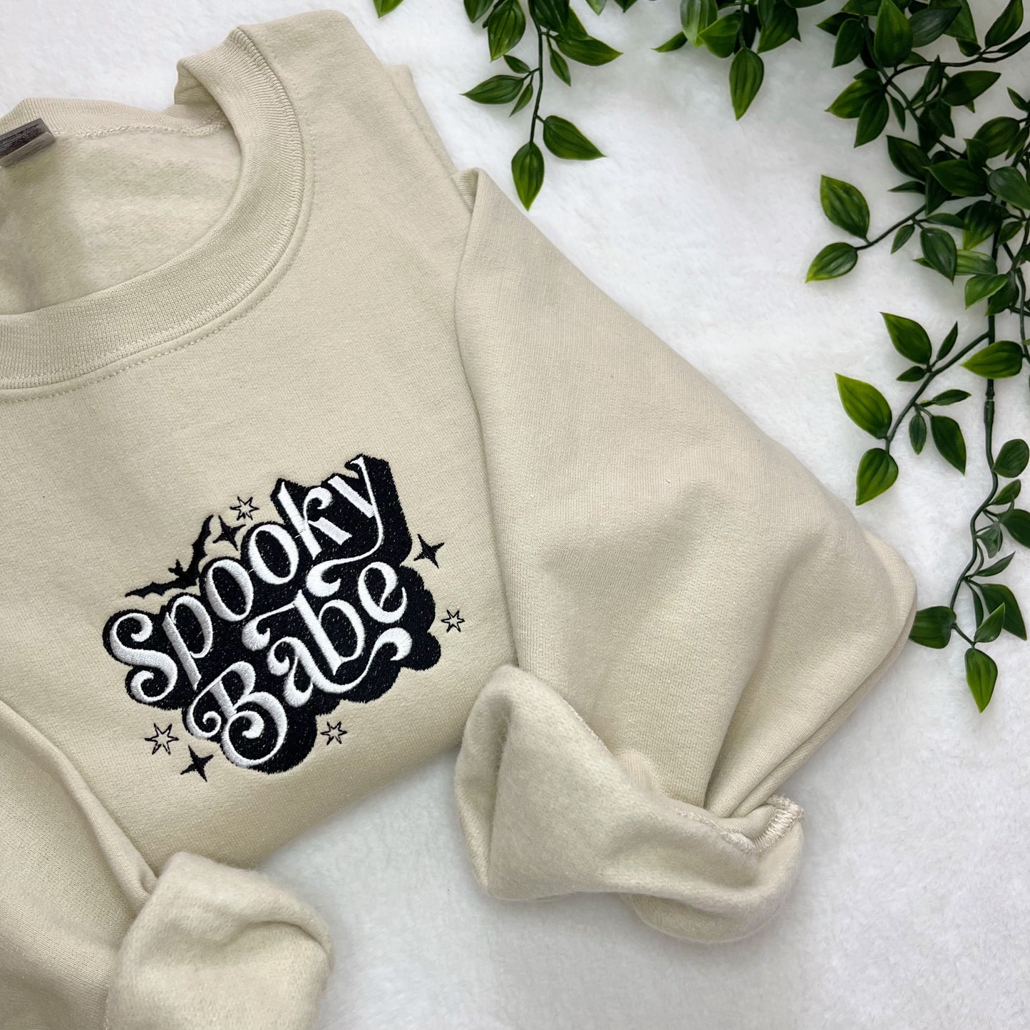 Spooky Babe Halloween Embroidered Sweatshirt