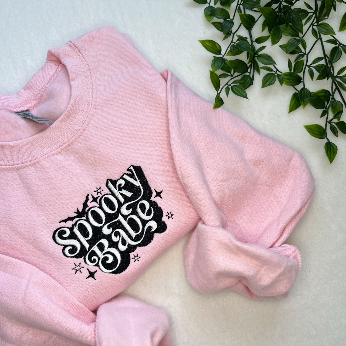 Spooky Babe Halloween Embroidered Sweatshirt