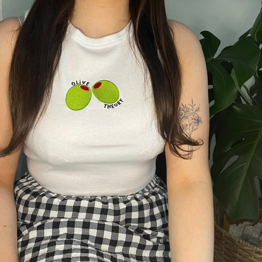 Olive Theory Embroidered Tank Top