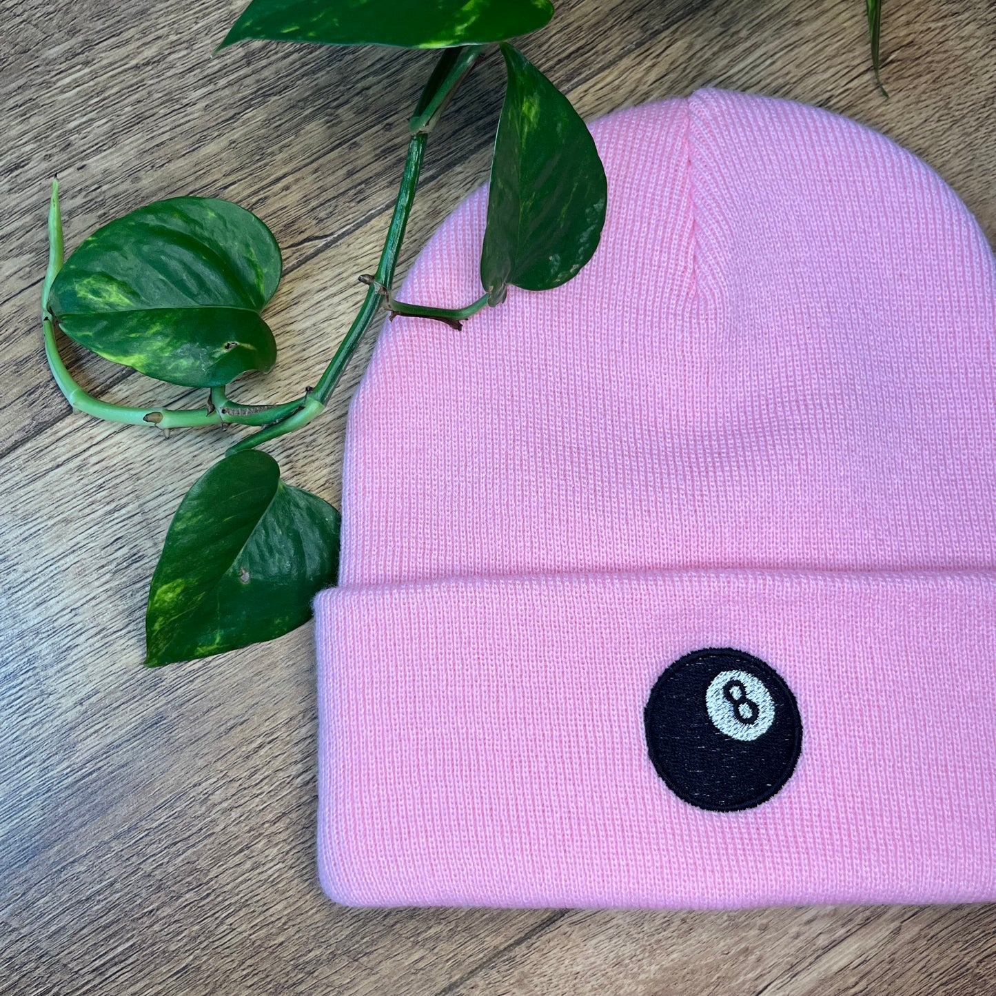 8 Ball Embroidered Knitted Hat Beanie