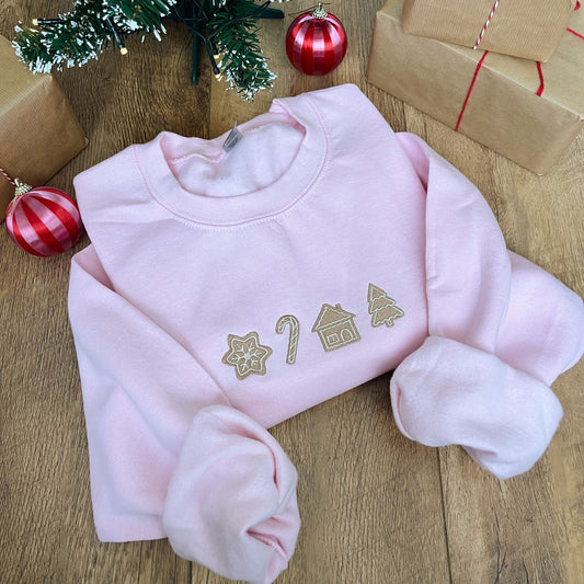 Iced Cookies Embroidered Christmas Jumper