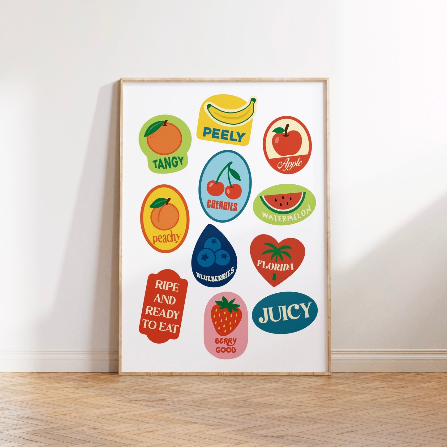 Fruit Sticker Print Poster