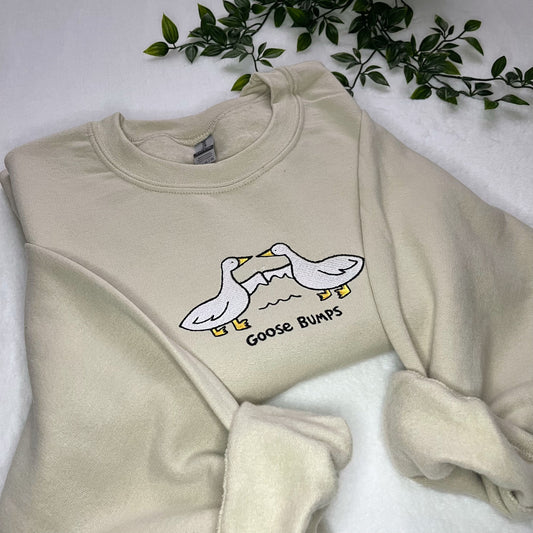 Goose Bumps Embroidered Sweatshirt
