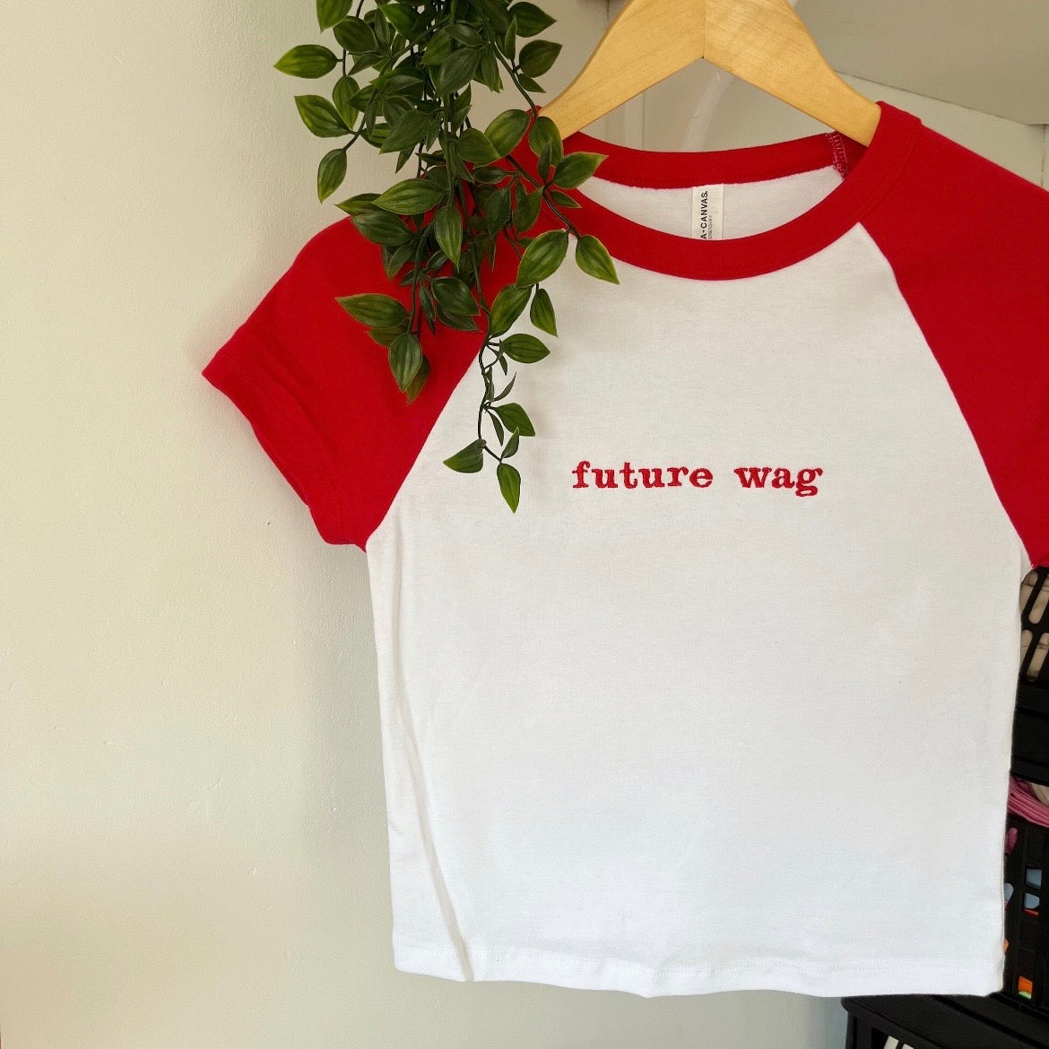 Future Wag Custom Football Embroidered Baby Tee