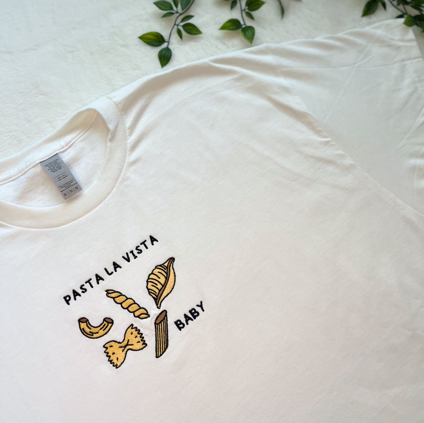 Pasta La Vista, Baby Embroidered T-shirt