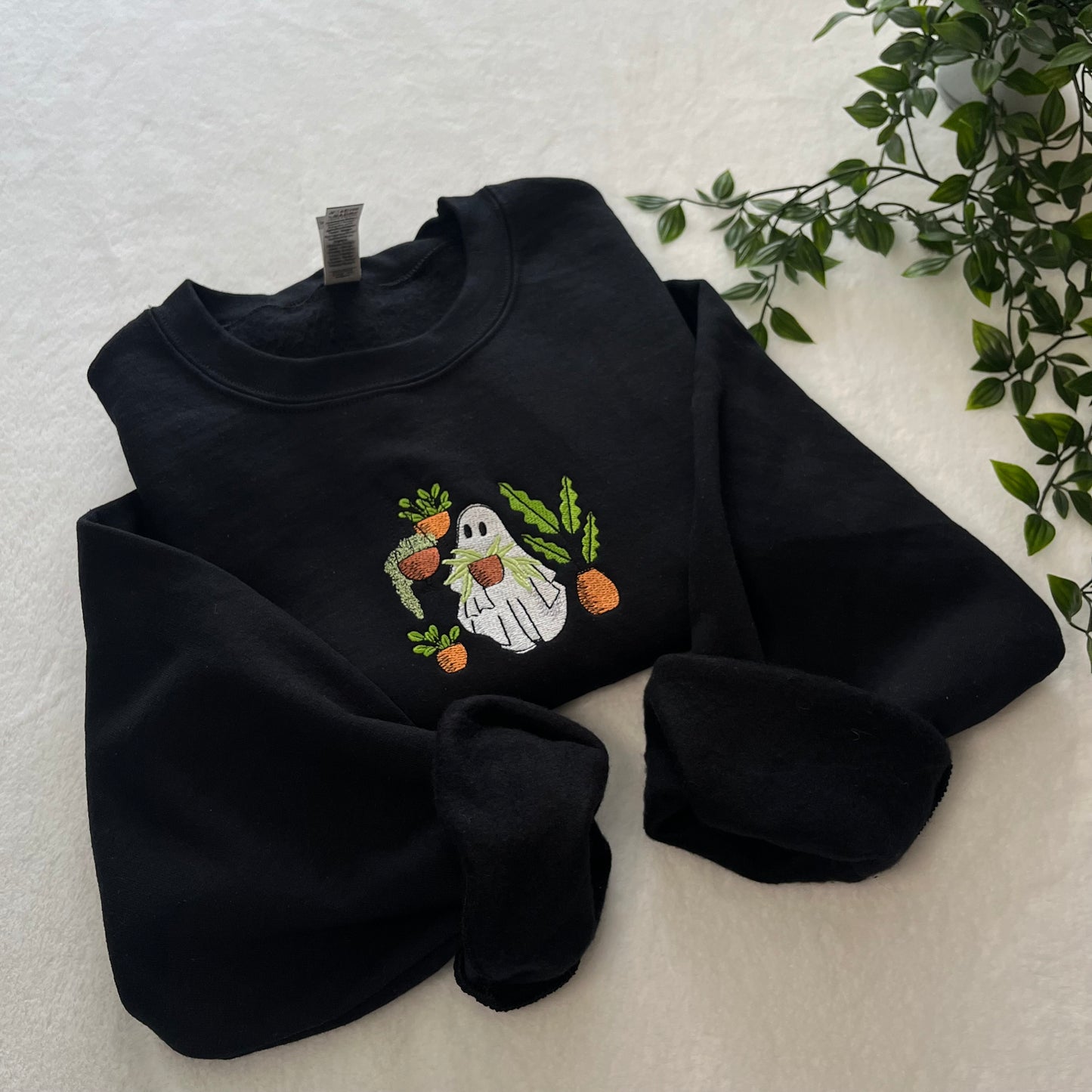 Spooky Plant Parent Halloween Embroidered Sweatshirt