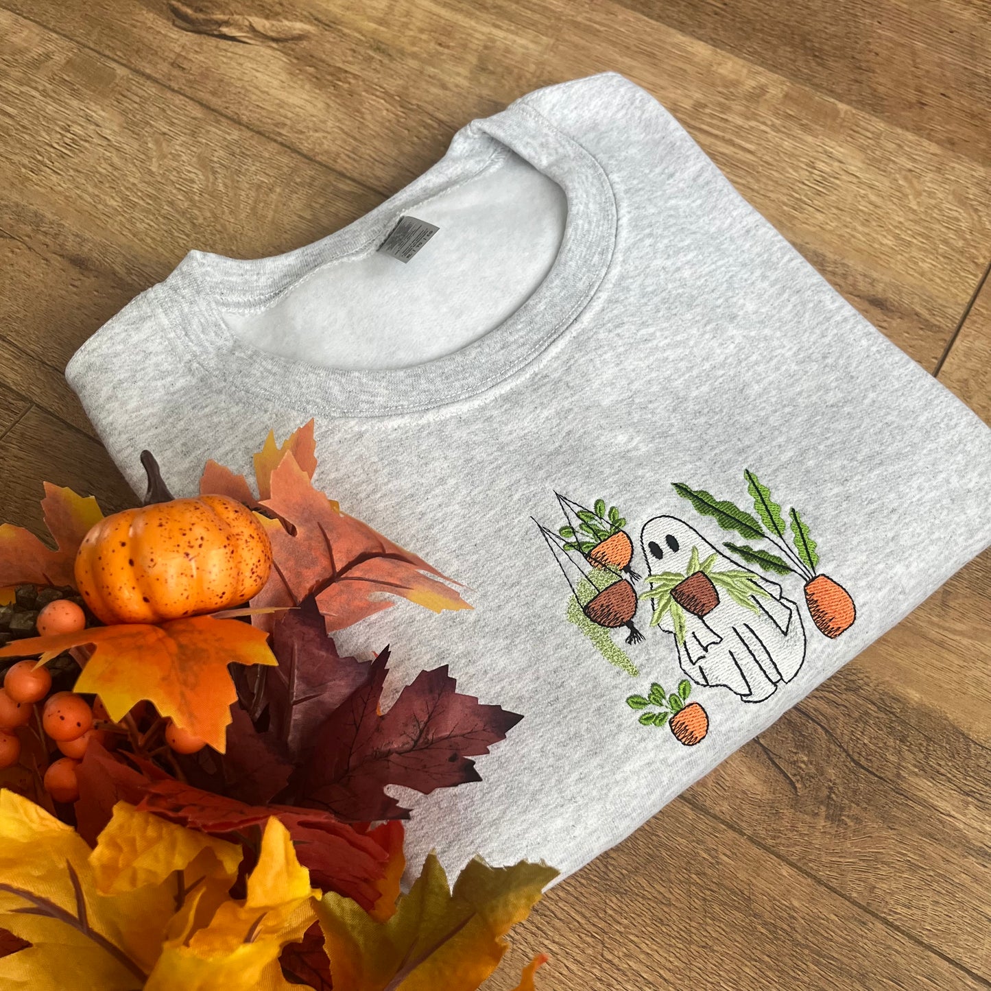 Spooky Plant Parent Halloween Embroidered Sweatshirt