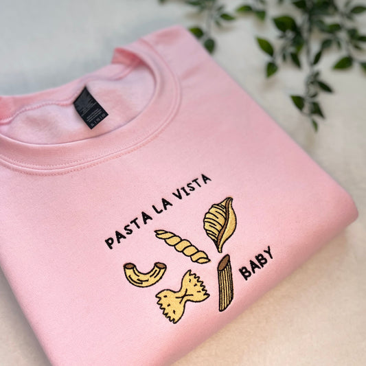 Pasta La Vista, Baby Embroidered Sweatshirt