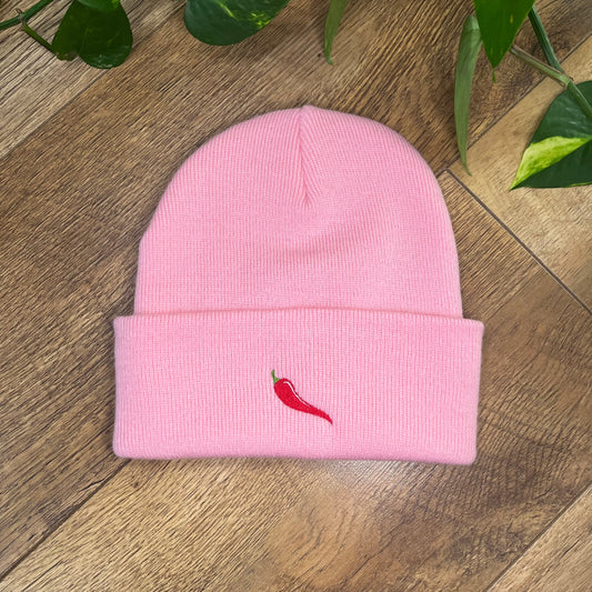 Chilli Embroidered Knitted Hat Beanie
