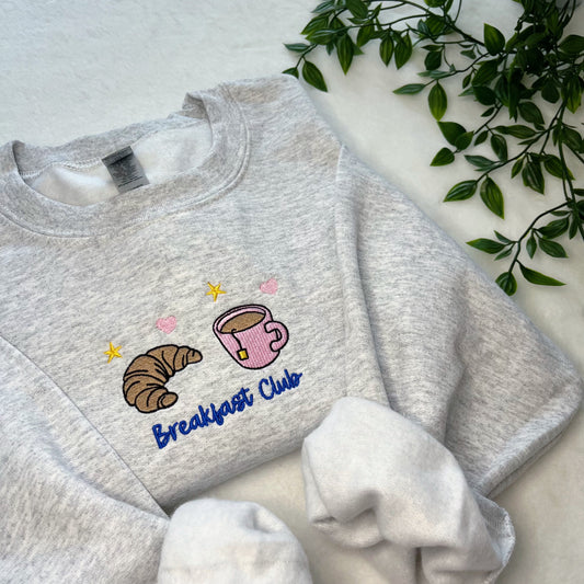 Breakfast Club Embroidered Crewneck Sweatshirt