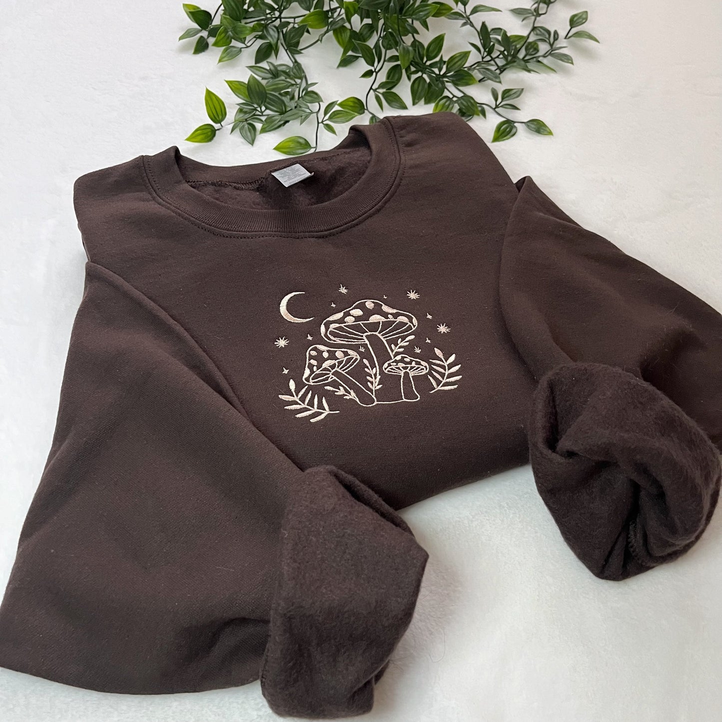 Mushroom Moon Embroidered Sweatshirt - more colours available