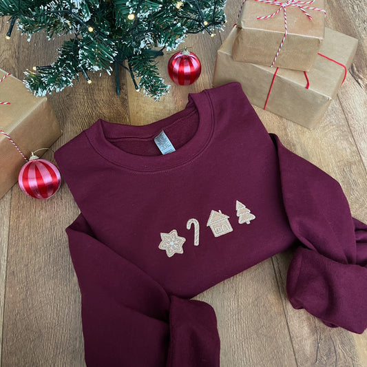Iced Cookies Embroidered Christmas Jumper