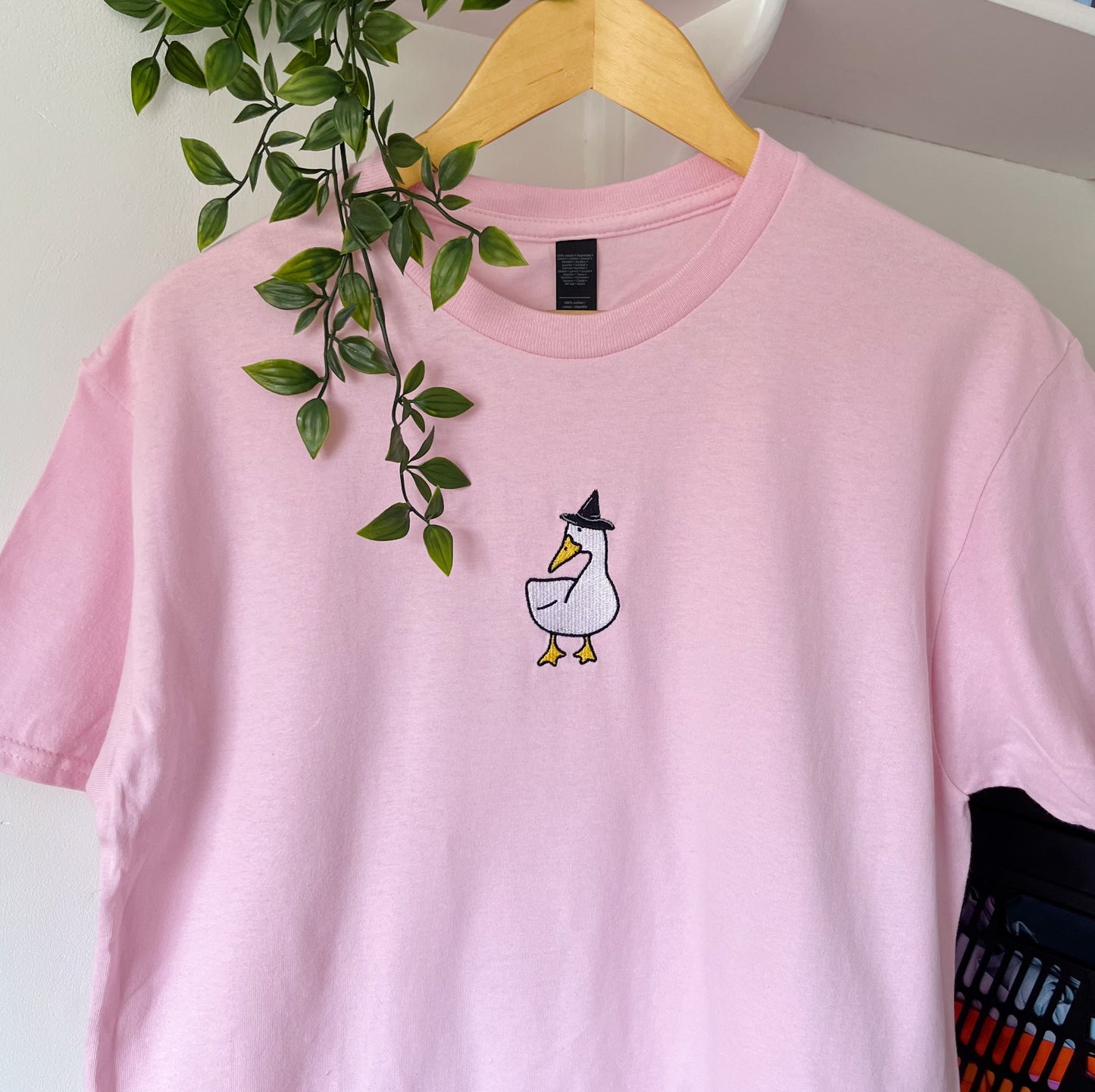 Witch Goose Embroidered T-shirt