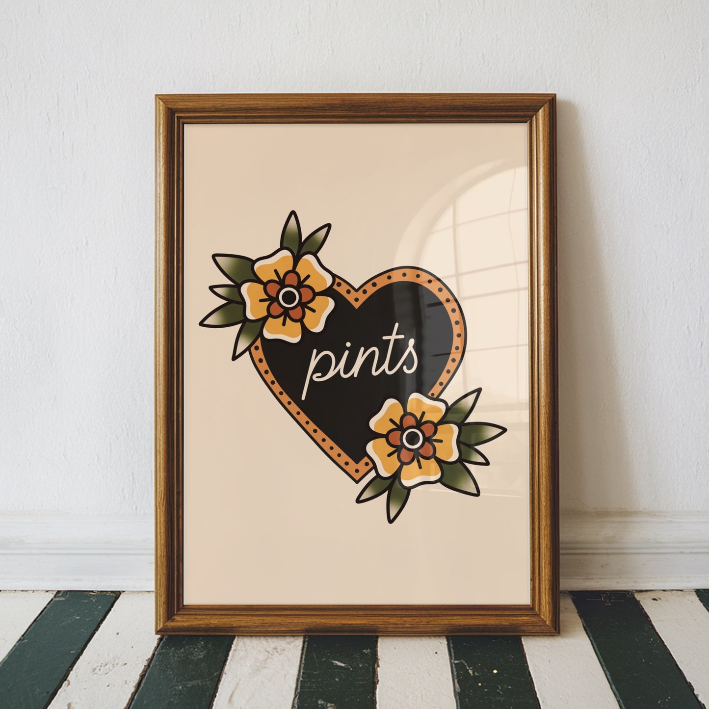 Pints Traditional Tattoo Print Poster