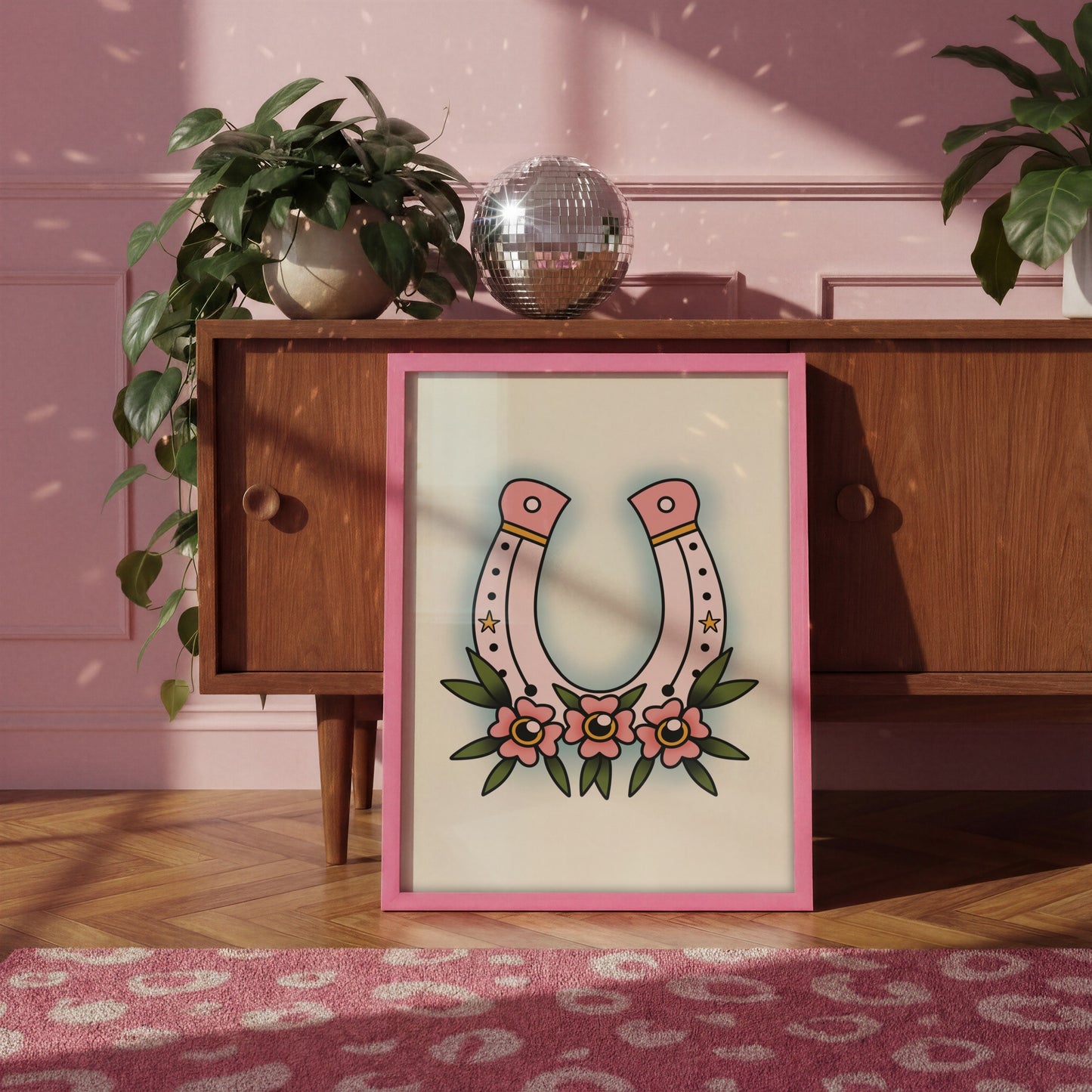 Horseshoe Traditional Tattoo Print Poster