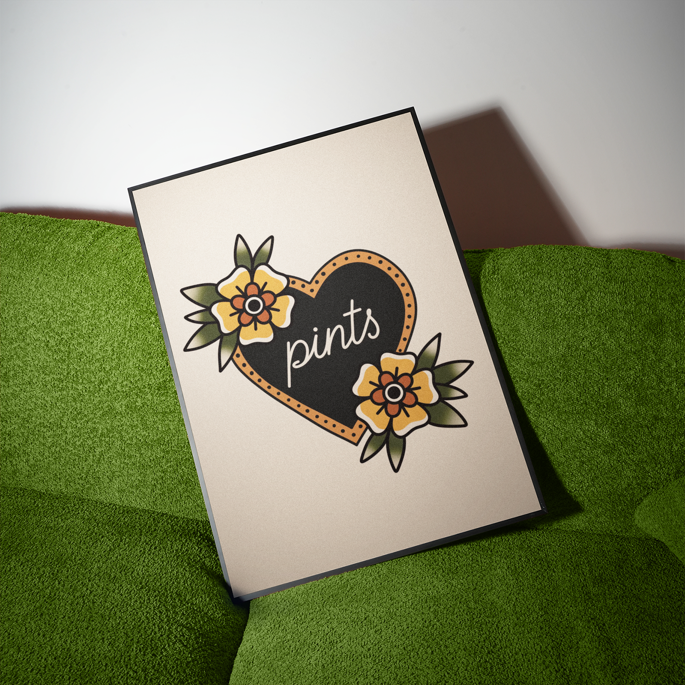 Pints Traditional Tattoo Print Poster