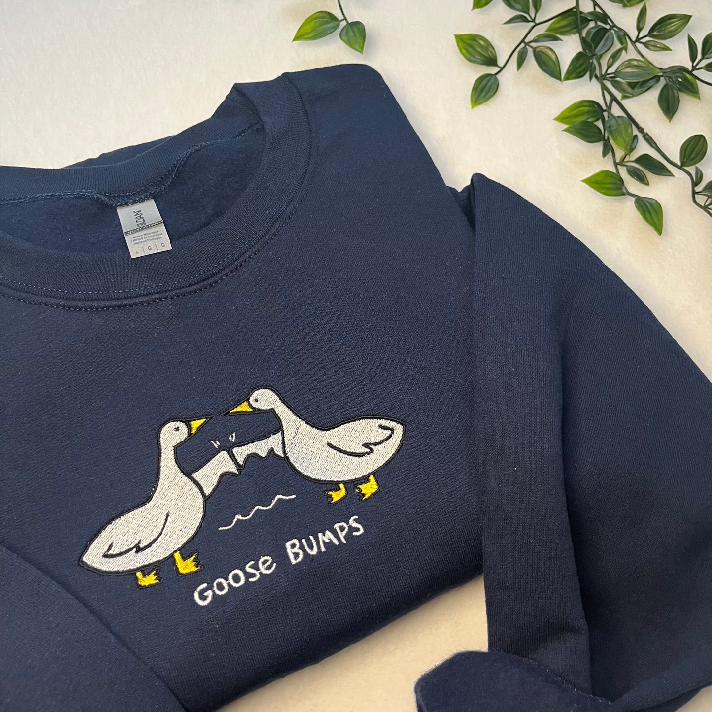 Goose Bumps Embroidered Sweatshirt