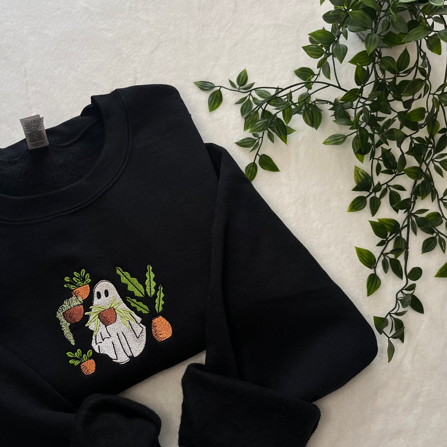 Spooky Plant Parent Halloween Embroidered Sweatshirt