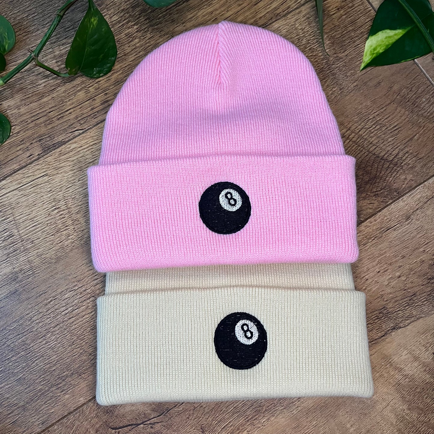 8 Ball Embroidered Knitted Hat Beanie