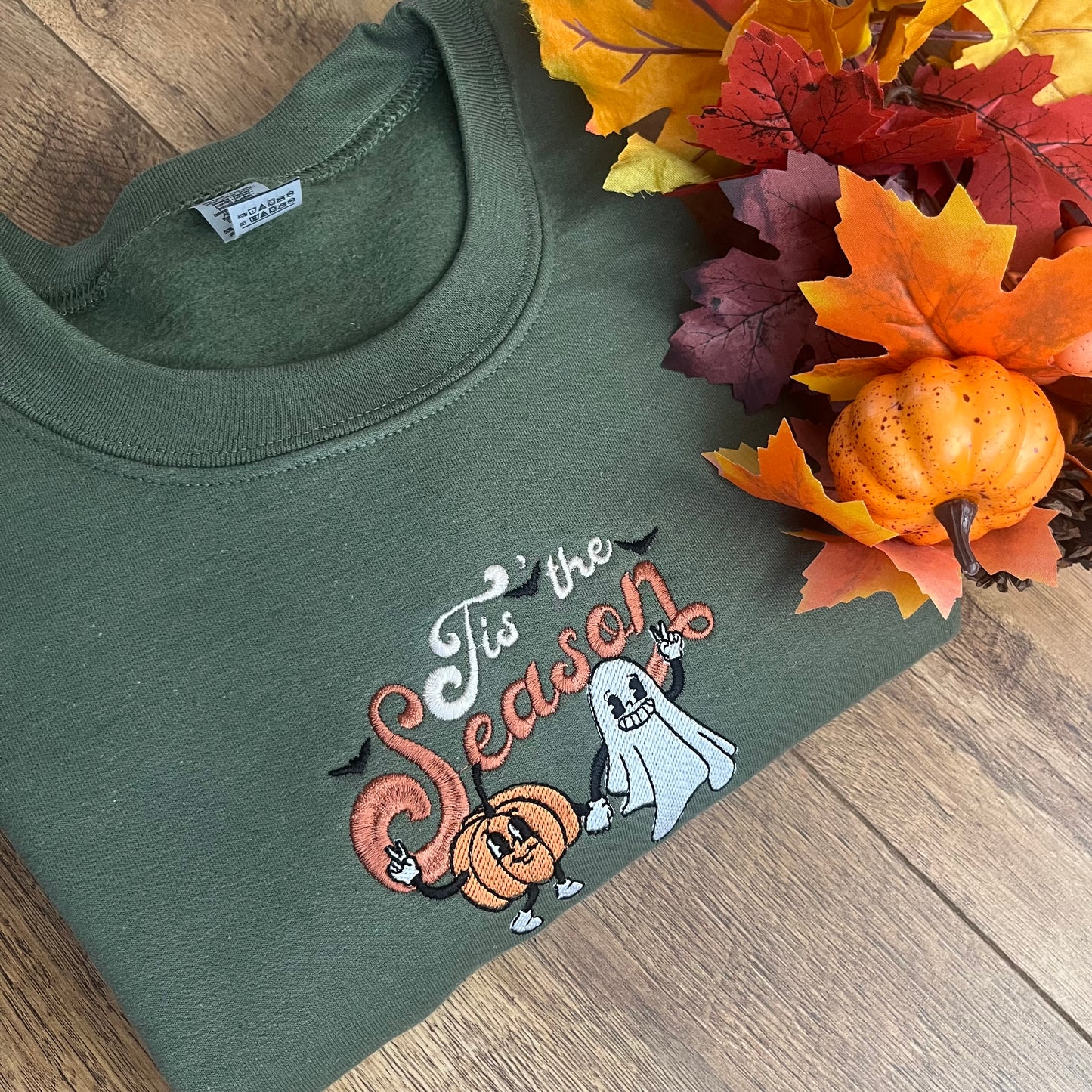Tis' the Season Halloween Embroidered Sweatshirt