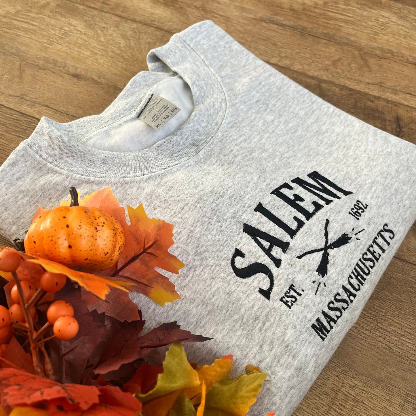 Salem Halloween Embroidered Sweatshirt