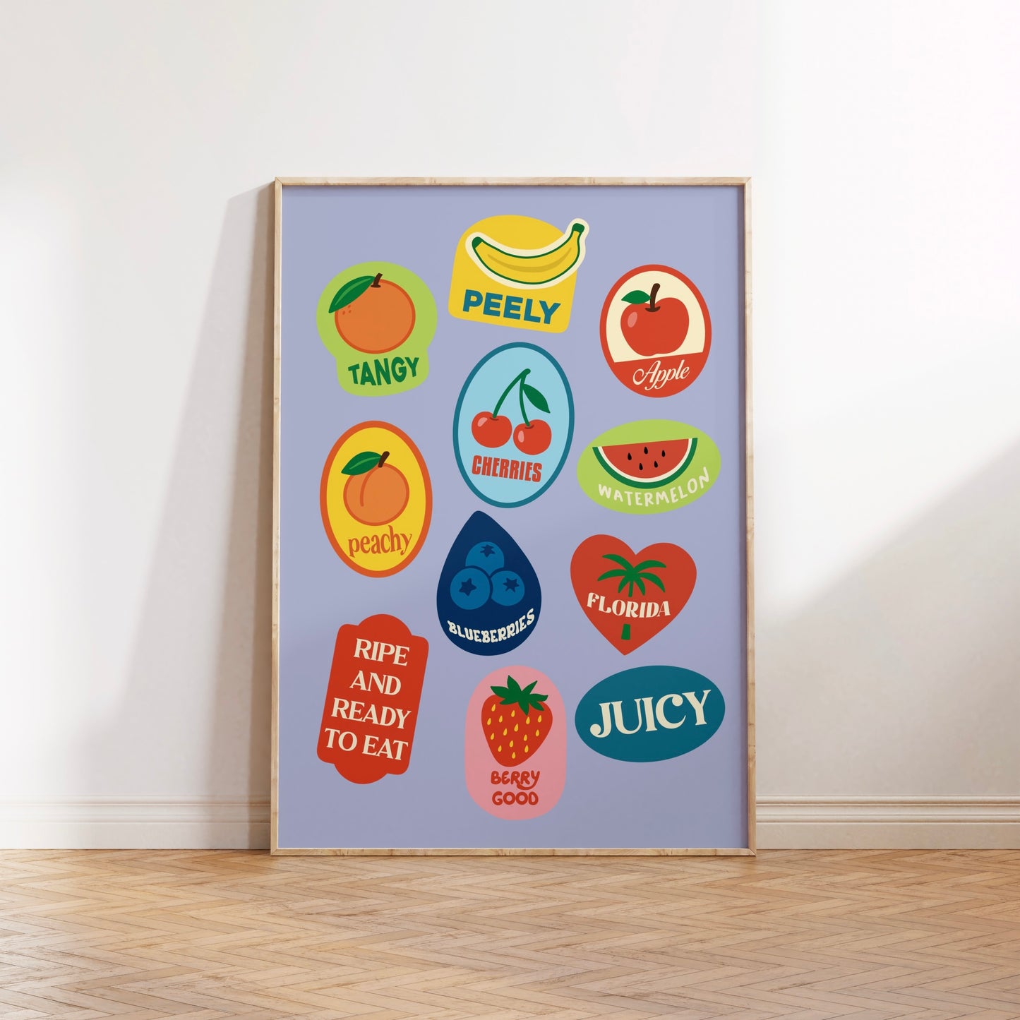 Fruit Sticker Print Poster