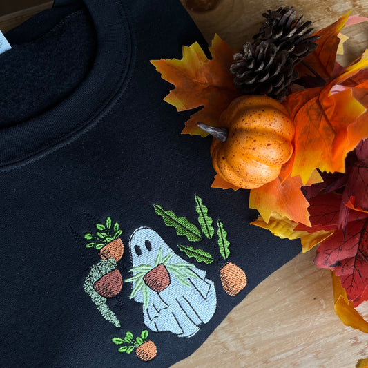 Spooky Plant Parent Halloween Embroidered Sweatshirt