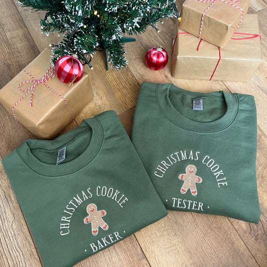 Christmas Cookie TESTER ONLY-ADULT Embroidered Christmas Jumper