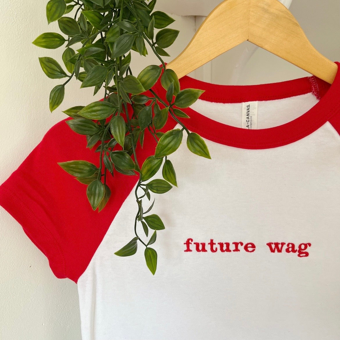 Future Wag Custom Football Embroidered Baby Tee