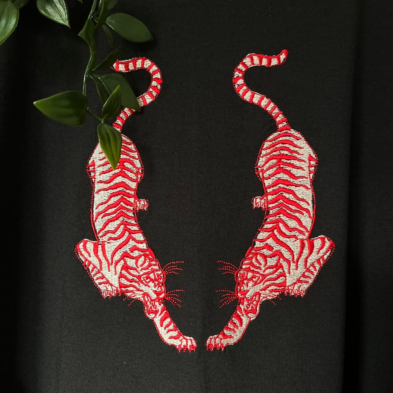 Twin Tigers Embroidered T-shirt