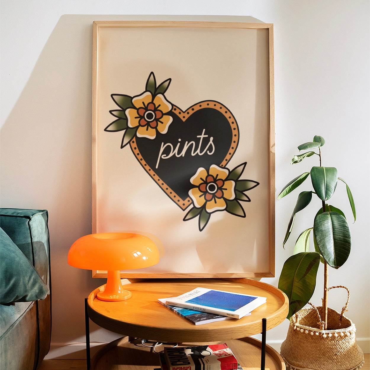 Pints Traditional Tattoo Print Poster