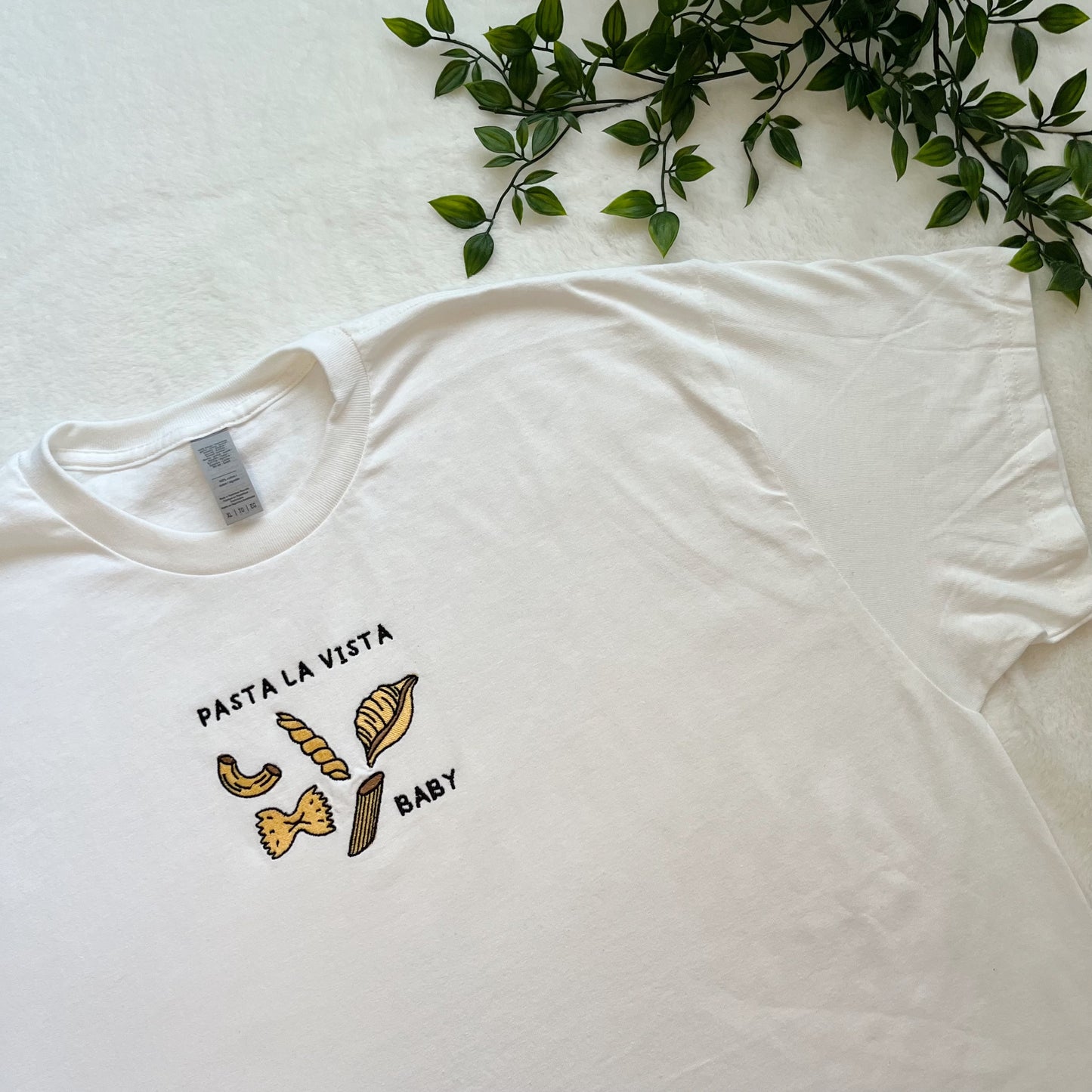 Pasta La Vista, Baby Embroidered T-shirt