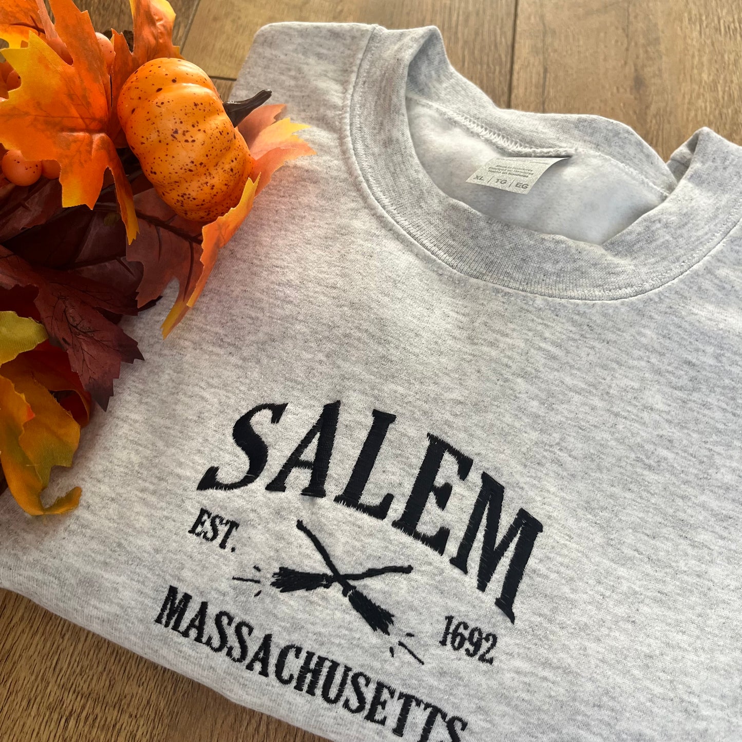 Salem Halloween Embroidered Sweatshirt