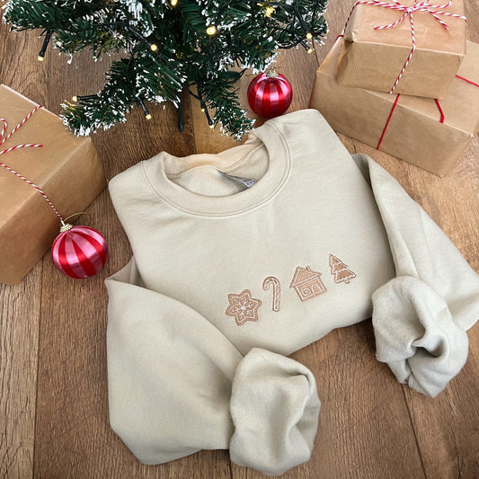 Iced Cookies Embroidered Christmas Jumper