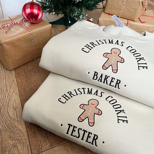 Christmas Cookie TESTER ONLY-ADULT Embroidered Christmas Jumper