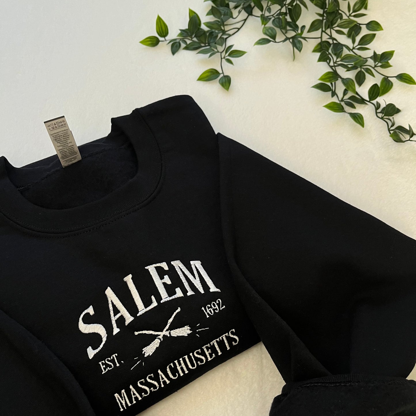 Salem Halloween Embroidered Sweatshirt